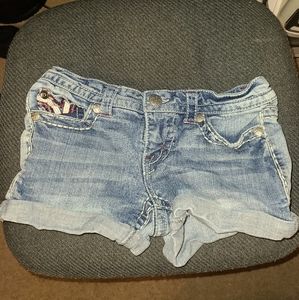 Paisley Blue Jean Shorts